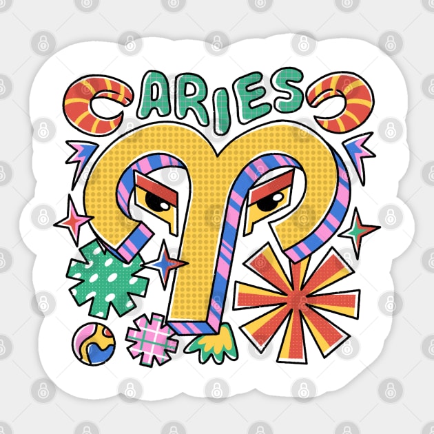 Aries Sticker by mylistart